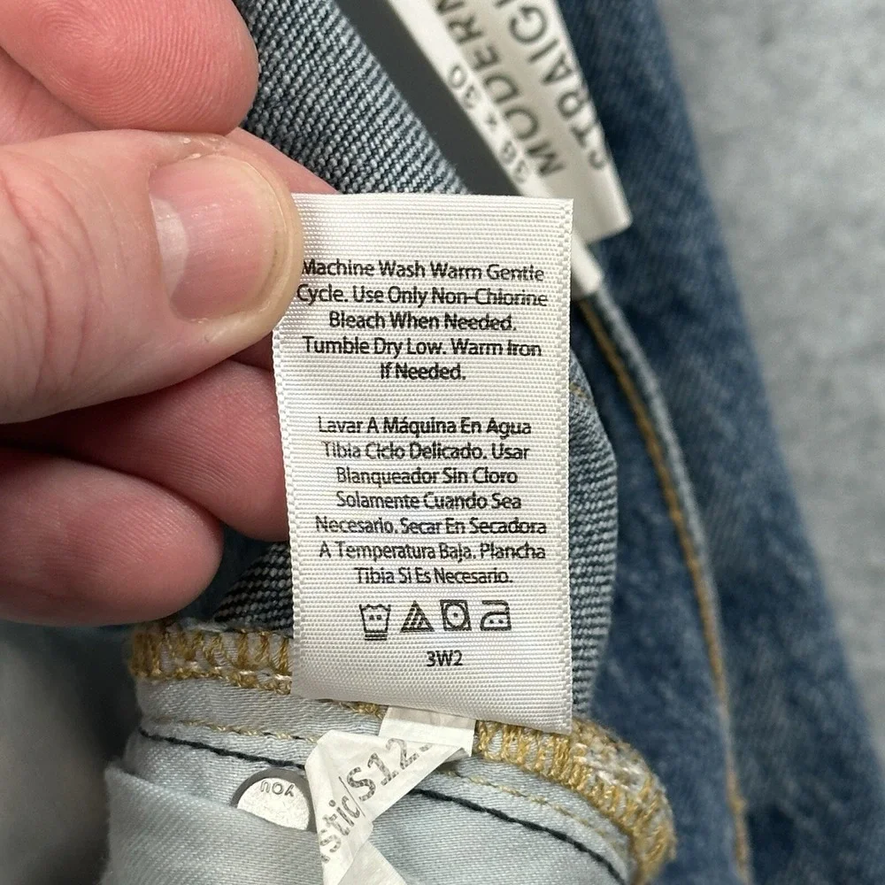 Free Assembly Modern Straight Jeans Men's 38x30(29) Mid Wash Stretch‎ NWT